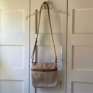Tommy Hilfiger Tan Logo Crossbody Bag